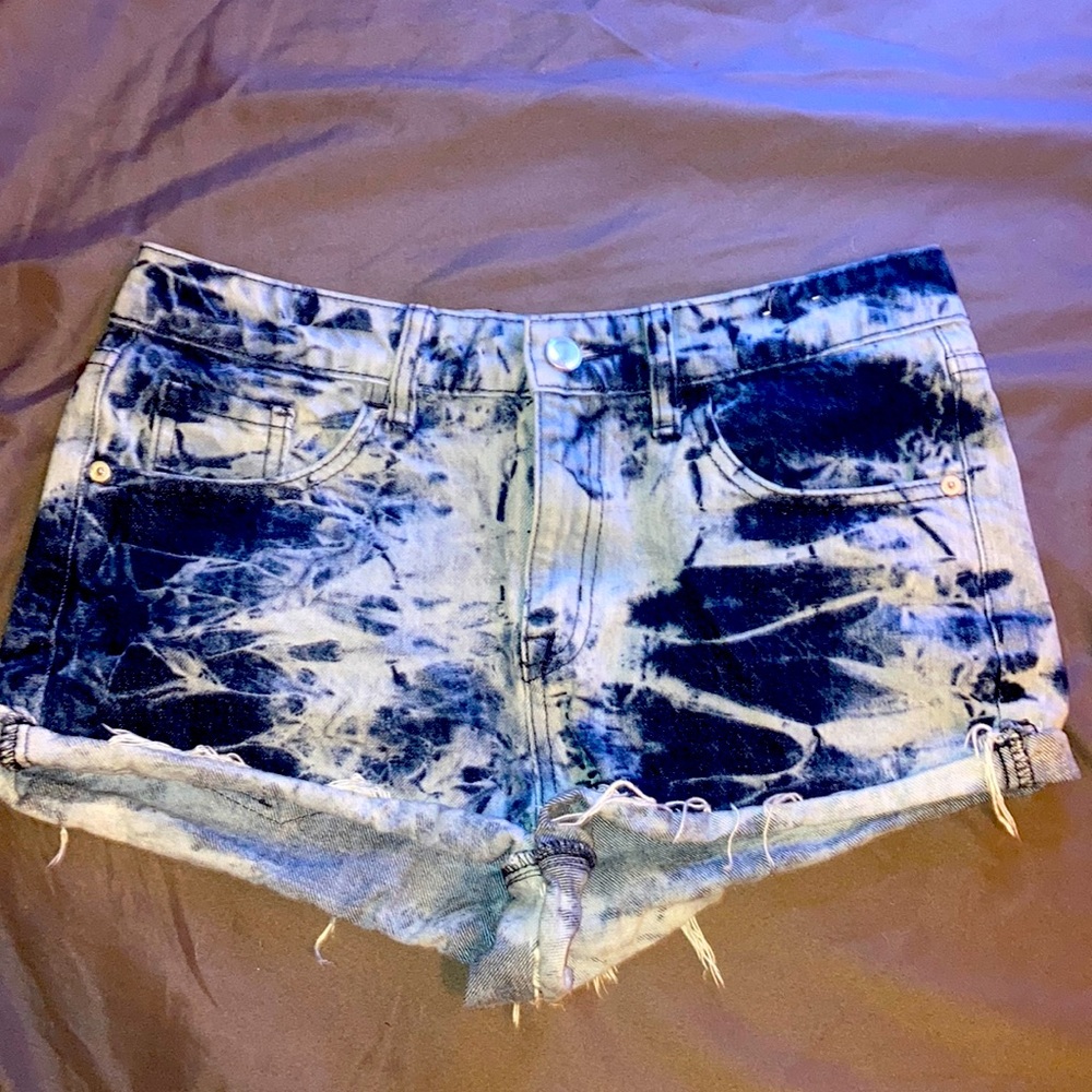 light and dark blue mossimo supply co. denim jean shorts